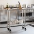 Mesa de trabajo de cocina con ruedas acero inox 82,5x30x85
