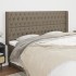 Cabecero con orejas de tela gris taupe 183x16x118/128