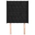 Cabecero con orejas de terciopelo negro 83x16x118/128