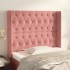 Cabecero con orejas de terciopelo rosa 93x16x118/128