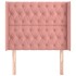 Cabecero con orejas de terciopelo rosa 93x16x118/128