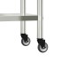 Mesa de trabajo de cocina con ruedas acero inox 82,5x30x85