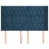 Cabecero con orejas de terciopelo azul oscuro 163x16x118/128