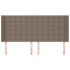 Cabecero con orejas de tela gris taupe 183x16x118/128