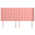 Cabecero con orejas de terciopelo rosa 203x16x118/128