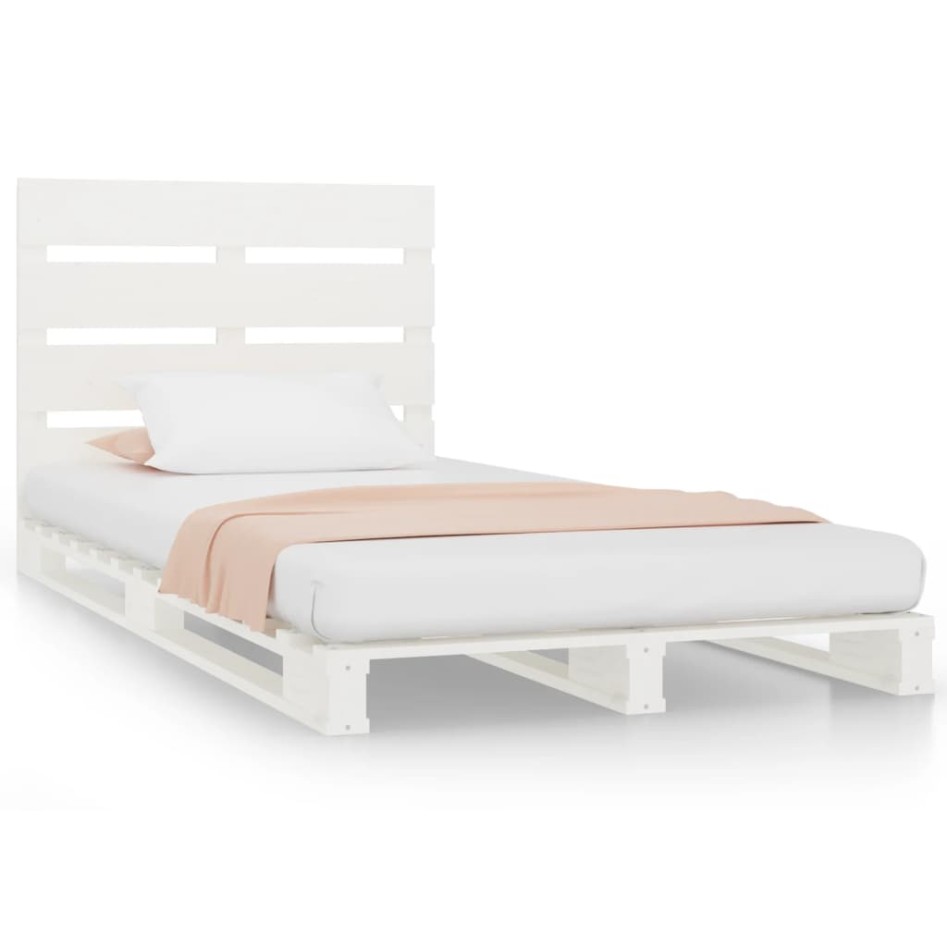 Estructura cama sin colchón madera maciza pino blanca