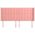 Cabecero con orejas de terciopelo rosa 183x16x118/128