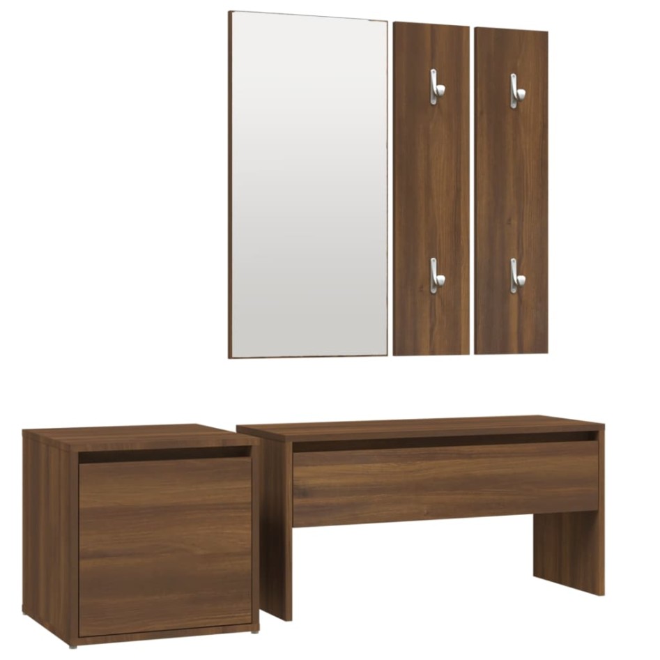 Set de muebles de recibidor madera contrachapada roble