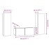 Set de muebles de TV 3 pzas madera contrachapada roble
