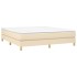 Cama sin colchón tela color crema 160x200