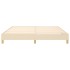 Cama sin colchón tela color crema 160x200