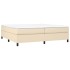 Cama sin colchón tela color crema 200x200