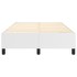 Estructura de cama sin colchón cuero sintético blanco