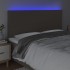 Cabecero con luces LED tela gris taupe 200x5x118/128