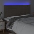 Cabecero con luces LED tela gris taupe 180x5x118/128