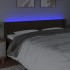 Cabecero con LED de tela marrón oscuro 203x16x78/88