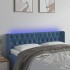 Cabecero con LED de terciopelo azul oscuro 163x16x78/88