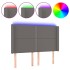 Cabecero con LED cuero sintético gris
