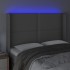 Cabecero con LED cuero sintético gris