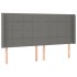 Cabecero con LED de tela gris oscuro 183x16x118/128