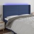 Cabecero con LED de tela azul 183x16x118/128