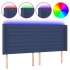 Cabecero con LED de tela azul 183x16x118/128