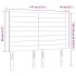 Cabecero con LED de terciopelo rosa 147x16x118/128