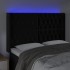 Cabecero con LED de terciopelo negro 163x16x118/128