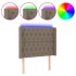 Cabecero con LED de tela gris taupe 103x16x118/128