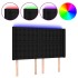 Cabecero con LED de tela negro 147x16x118/128