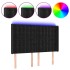 Cabecero con LED de terciopelo negro 147x16x118/128