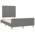 Estructura de cama sin colchón tela gris oscuro 120x200