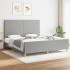 Cama sin colchón tela gris claro 180x200