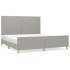 Cama sin colchón tela gris claro 180x200