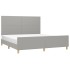 Cama sin colchón tela gris claro 180x200