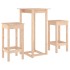 Set de bar 3 piezas madera maciza de