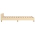 Estructura de cama sin colchón tela crema 90x200
