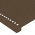 Estructura de cama sin colchón tela marrón oscuro 90x200