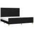 Cama sin colchón tela negro 180x200