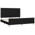 Cama sin colchón tela negro 180x200