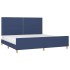 Cama sin colchón tela azul 200x200