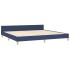 Cama sin colchón tela azul 200x200
