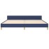 Cama sin colchón tela azul 200x200