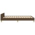 Estructura de cama sin colchón tela marrón oscuro 120x200
