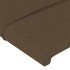 Estructura de cama sin colchón tela marrón oscuro 120x200