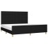 Cama sin colchón tela negro 160x200