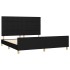 Cama sin colchón tela negro 160x200