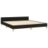 Cama sin colchón tela negro 160x200