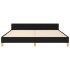 Cama sin colchón tela negro 160x200