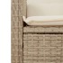 Sillón reclinable de jardín con cojines ratán sintético